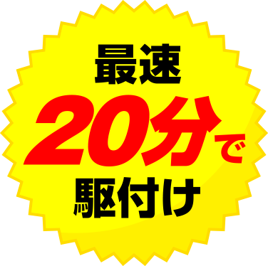 最速20分で駆付け